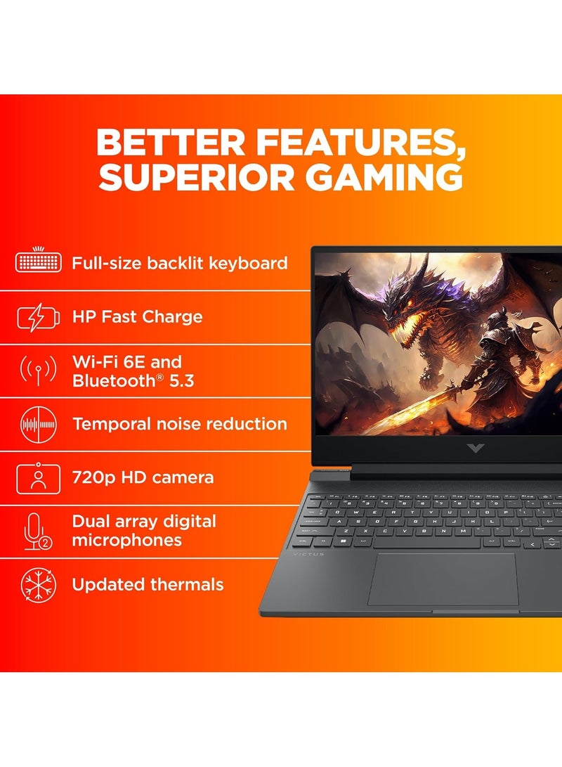 HP - Victus 15 Elite Laptop With 15.6-Inch FHD+ Display, AMD Ryzen 5 7535HS Processor/16GB RAM/512GB SSD/8AMD Radeon RX 6550M Graphics/Windows 11 English Mica - Image 1