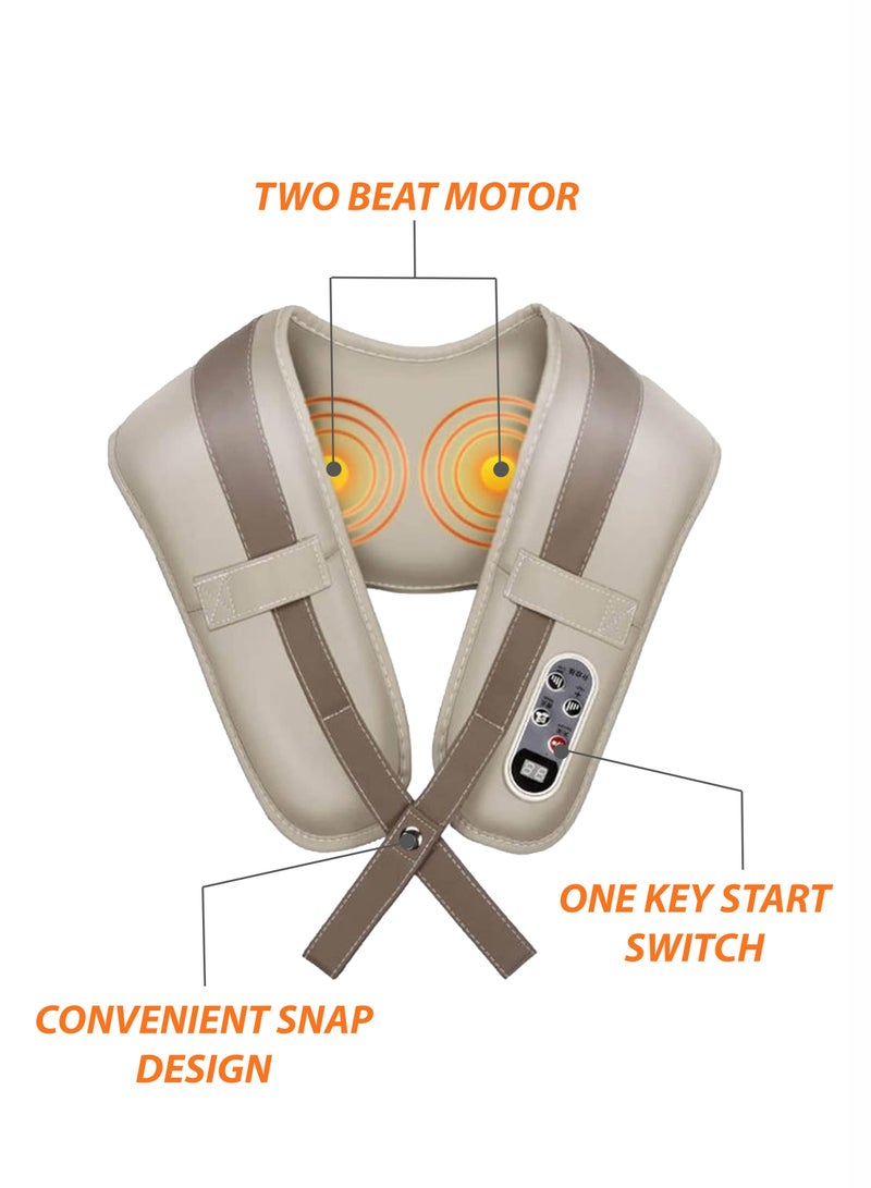 Toshionics - Portable Electric Massage Shawl Pillow Taiko-Strength Power Drum Shiatsu Massager for Deep Tissue Relief Smart Cervical Neck Shoulder Back and Body Massager with Heating Vibration and Multi-Mode Kneading Anti-Cellulite Office and Home Massage for Muscle Pain Relief - Image 1