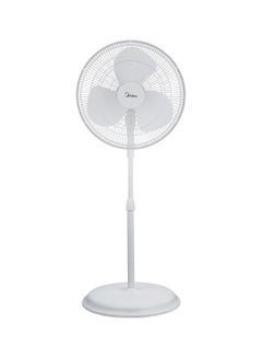 Midea Pedestal Stand Fan, 16 inch, Oscillation Directions, 3 Speed Levels & Adjustable Height, 3 Leaf Blade with 7.5 Hours Timer, 40 Watts, Best for Home & Office 40 W MFS-160M0BPW White  - Image 2