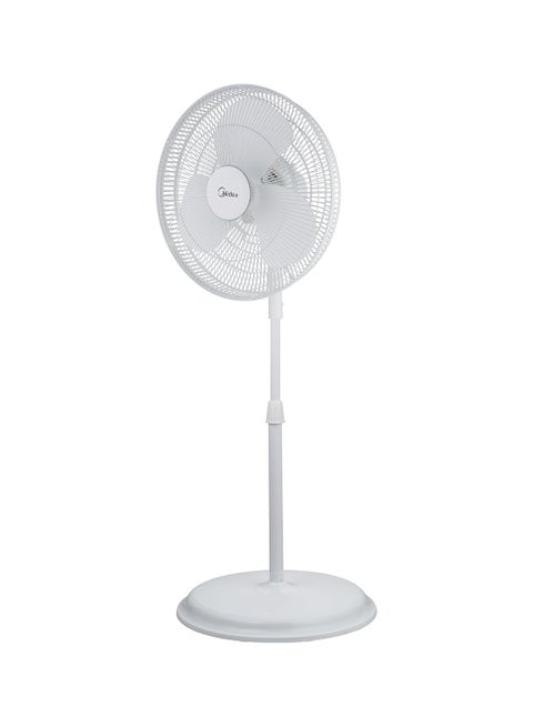 Pedestal Stand Fan, 16 inch, Oscillation Directions, 3 Speed Levels & Adjustable Height, 3 Leaf Blade with 7.5 Hours Timer, 40 Watts, Best for Home & Office 40 W MFS-160M0BPW White