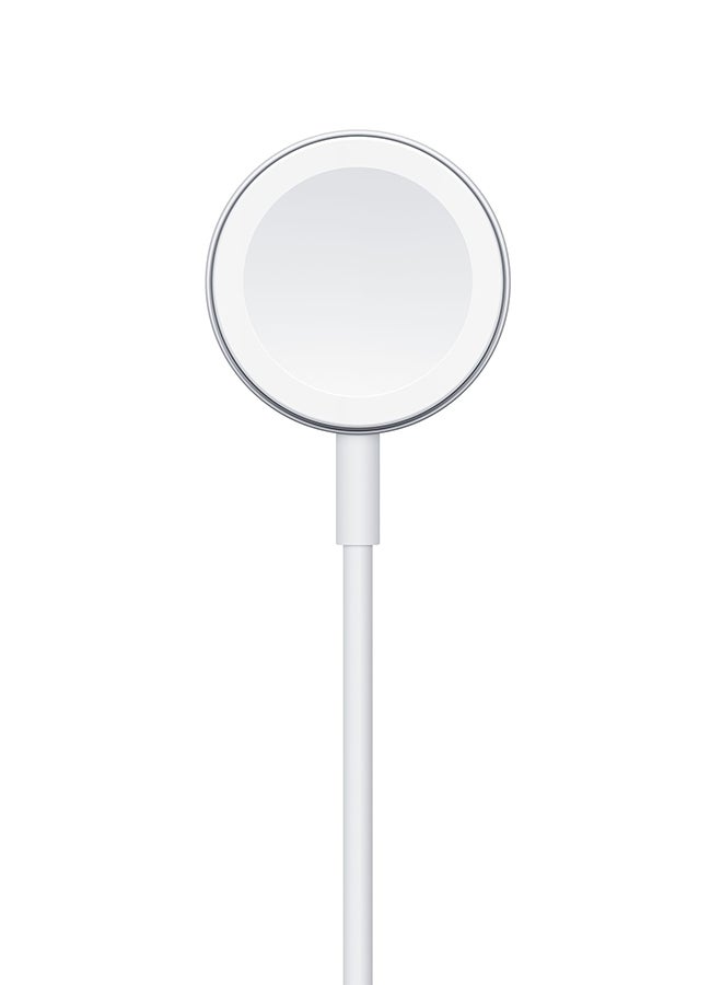 ابل  Renewed - Magnetic Charging Cable For Watch USB Port White - Image 2