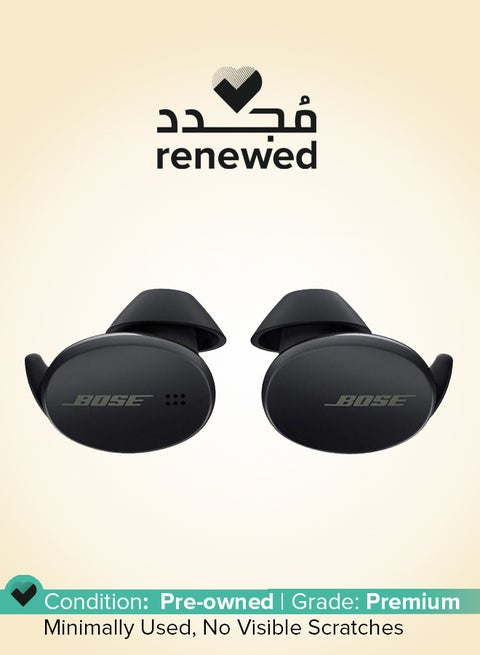 Renewed - Sports True Wireless Earbuds black