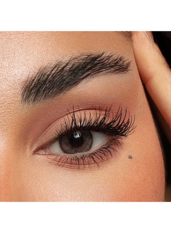 أمارا عدسات لاصقة ملونة شهرية قابلة للتخلص، عدسات لاصقة تجميلية، عدسات لاصقة بنية، عبوة من 2 - Image 1