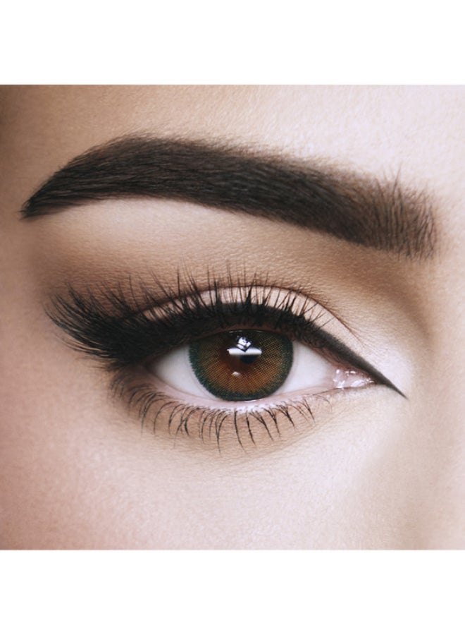 أمارا عدسات لاصقة ملونة ماتشا شهرية للاستخدام مرة واحدة، عدسات لاصقة تجميلية، عدسات لاصقة خضراء، عبوة من 2 - Image 1