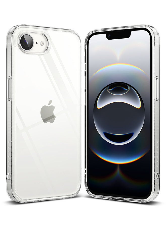 Ringke Fusion For iPhone 16e Case Cover Transparent Hard Back Soft Flexible TPU Bumper Scratch Resistant Shockproof Protection Back Cover - Clear  - Image 1