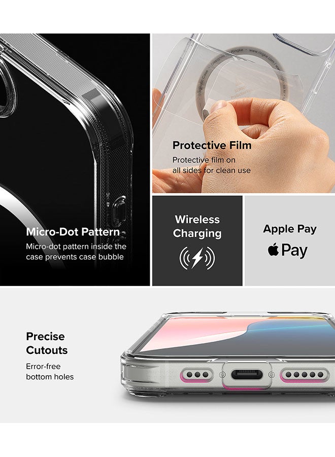 Ringke Fusion Magnetic Case For iPhone 16e Case Cover, Strong Magnet, Anti-Fingerprint Rugged Shockproof Protective Phone Cover - Clear  - Image 5