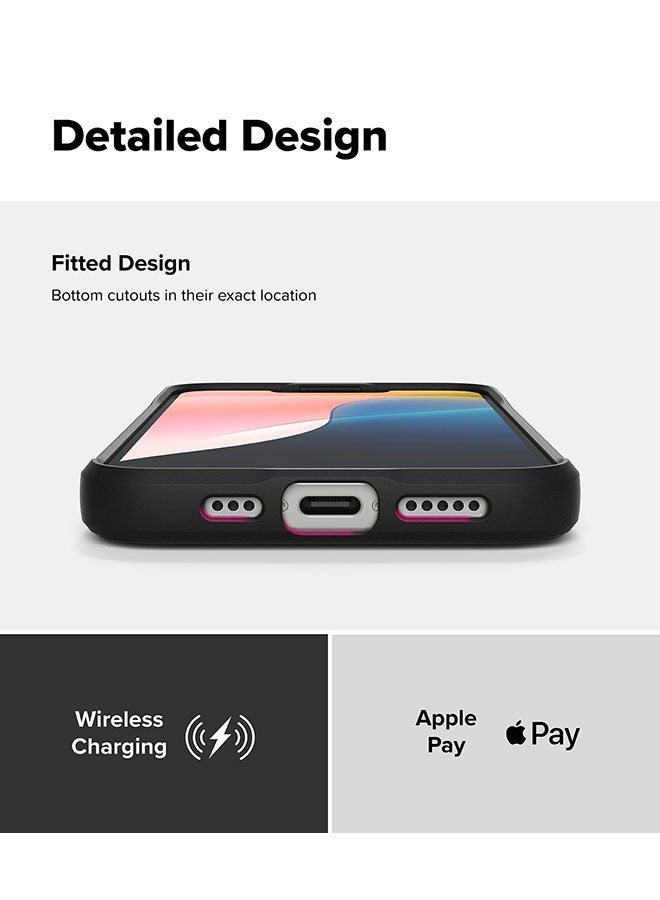 Onyx Case For iPhone 16e, Enhanced Grip Tough Flexible TPU Shockproof Rugged TPU Bumper Drop Protection Phone Cover - Black