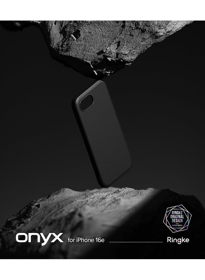 Onyx Case For iPhone 16e, Enhanced Grip Tough Flexible TPU Shockproof Rugged TPU Bumper Drop Protection Phone Cover - Black