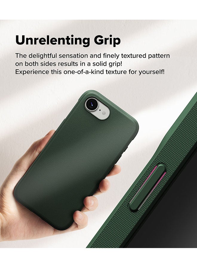 Ringke Onyx Case For iPhone 16e, Enhanced Grip Tough Flexible TPU Shockproof Rugged TPU Bumper Drop Protection Phone Cover - Dark Green  - Image 3