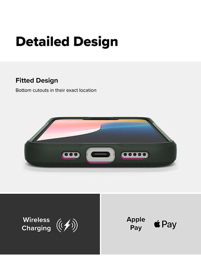 Ringke Onyx Case For iPhone 16e, Enhanced Grip Tough Flexible TPU Shockproof Rugged TPU Bumper Drop Protection Phone Cover - Dark Green  - Image 5