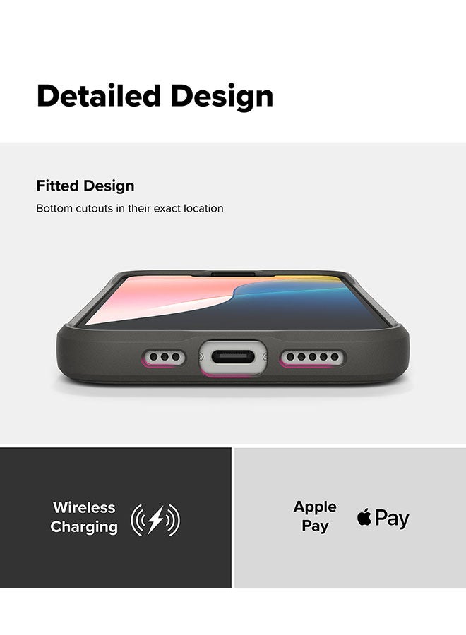 Ringke Onyx Case For iPhone 16e, Enhanced Grip Tough Flexible TPU Shockproof Rugged TPU Bumper Drop Protection Phone Cover - Gray  - Image 5