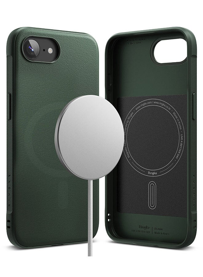 Ringke Onyx Magnetic For iPhone 16e Case [For MagSafe] Enhanced Grip Tough Flexible TPU Shockproof Rugged Bumper Drop Protection Back Phone Cover - Dark Green - Image 1