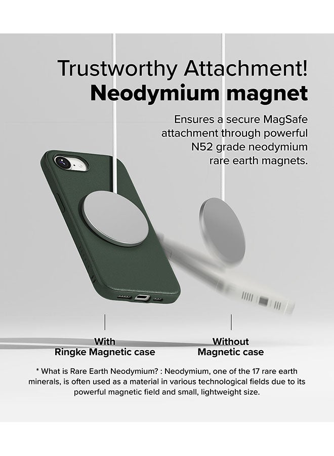Ringke Onyx Magnetic For iPhone 16e Case [For MagSafe] Enhanced Grip Tough Flexible TPU Shockproof Rugged Bumper Drop Protection Back Phone Cover - Dark Green - Image 3