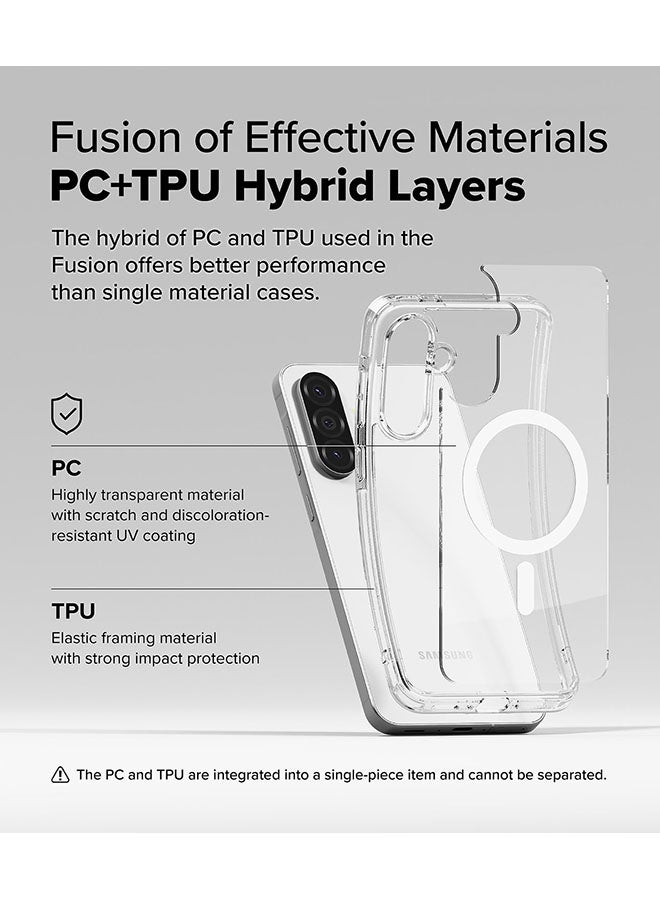 Ringke Fusion Magnetic Case For Samsung Galaxy A36 / A56 5G Case Cover, Strong Magnet, Anti-Fingerprint Rugged Shockproof Protective Phone Cover - Clear - Image 3