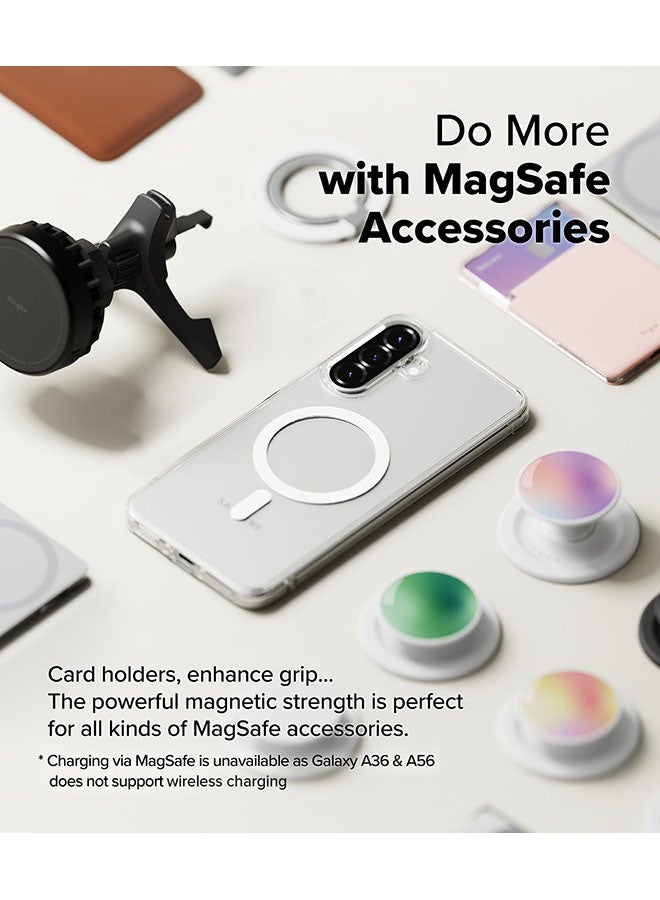Ringke Fusion Magnetic Case For Samsung Galaxy A36 / A56 5G Case Cover, Strong Magnet, Anti-Fingerprint Rugged Shockproof Protective Phone Cover - Clear - Image 5