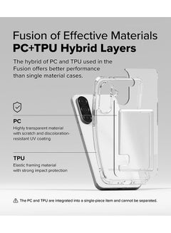 Ringke Fusion Card For Samsung Galaxy A36 / A56 5G Case Back Cover Transparent Soft Flexible TPU Bumper with Built-in Slim Card Holder Wallet - Clear  - Image 3