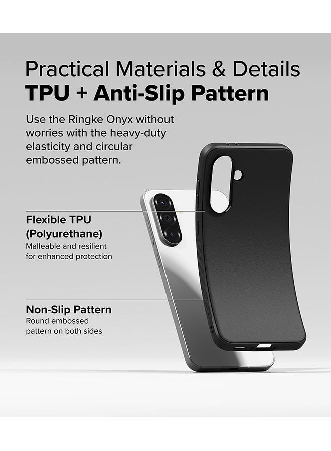 Ringke - Onyx Case For Samsung Galaxy A36 / A56 5G, Enhanced Grip Tough Flexible TPU Shockproof Rugged TPU Bumper Drop Protection Phone Cover - Black - Image 1
