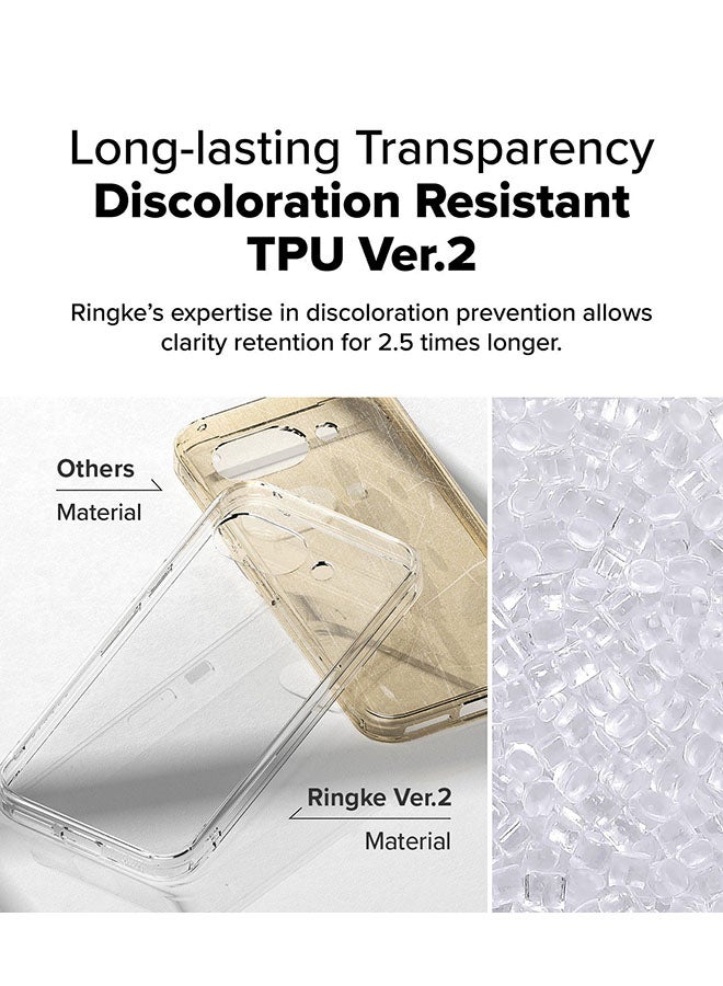 Ringke Fusion For Google Pixel 9a Case Cover Transparent Hard Back Soft Flexible TPU Bumper Scratch Resistant Shockproof Protection Back Phone Cover - Clear - Image 4