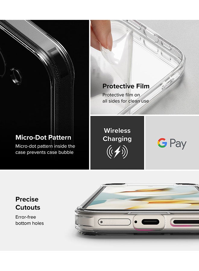 Ringke Fusion For Google Pixel 9a Case Cover Transparent Hard Back Soft Flexible TPU Bumper Scratch Resistant Shockproof Protection Back Phone Cover - Clear - Image 5