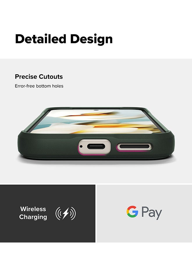 Ringke Onyx Case For Google Pixel 9a, Enhanced Grip Tough Flexible TPU Shockproof Rugged TPU Bumper Drop Protection Phone Cover - Dark Green - Image 5