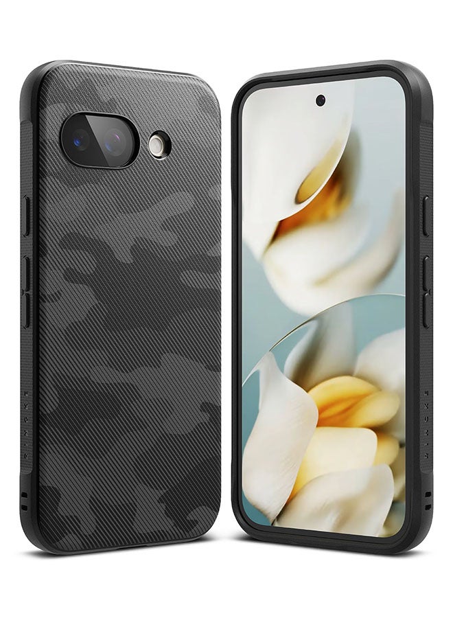 Ringke Onyx Case For Google Pixel 9a, Enhanced Grip Tough Flexible TPU Shockproof Rugged TPU Bumper Drop Protection Phone Cover - Camo Black - Image 1