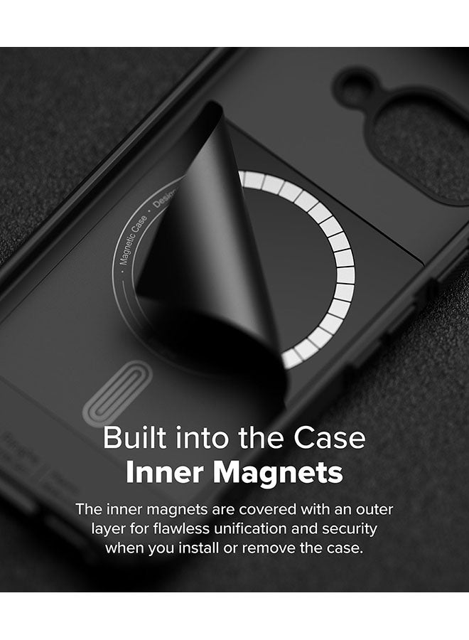Ringke Rugged Magnetic Gear For Google Pixel 9a Case Cover For MagSafe, Shockproof Phone Bumper Cover - Black - Image 4
