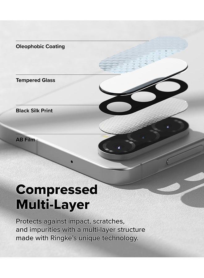 Ringke Glass Camera Protector, 2 Pack For Samsung Galaxy A36 5G Pro Hard Tempered Glass Camera Lens Protector,Case-Friendly Full-Cover Camera Protector - Clear - Image 3