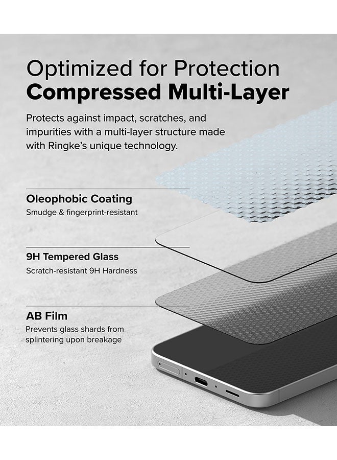 Ringke - Tempered Glass Easy Slide For Samsung Galaxy A56 5G Screen Protector, Case Friendly 9H Hardness, Anti-Scratch, Easy to Install - W Installation Jig - Clear - Image 1