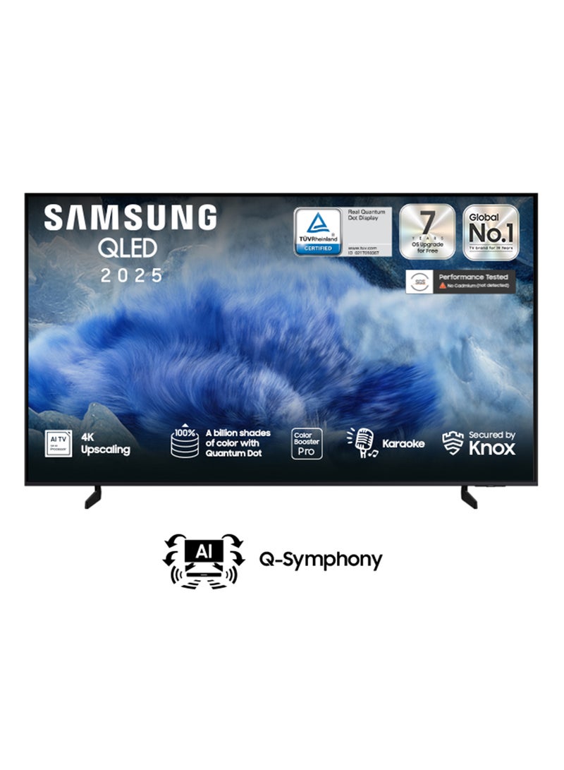 سامسونج 65 Inch QLED 4K TV, 4K Upscaling, AirSlim desgin, AVA, Secured by Knox QA65Q8FAAUXSA black - Image 1