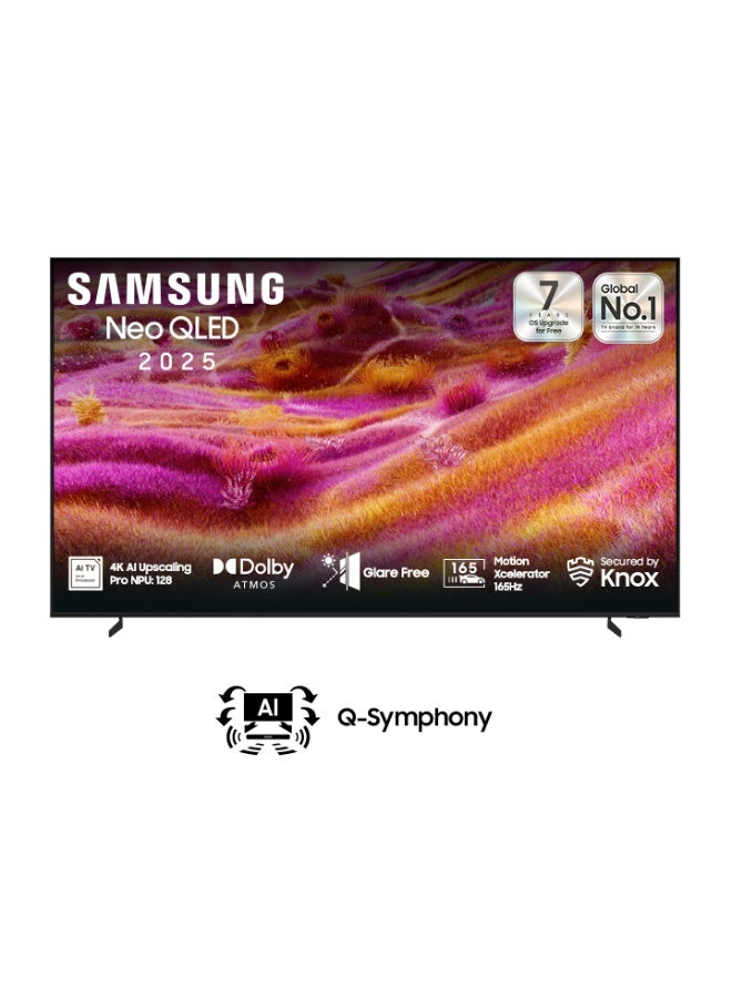 65 Inch NEO QLED 4K TV, 4K AI Upscaling, 165Hz, Glare Free, Dolby Atmos, Mini-LED QA65QN90FAUXSA black