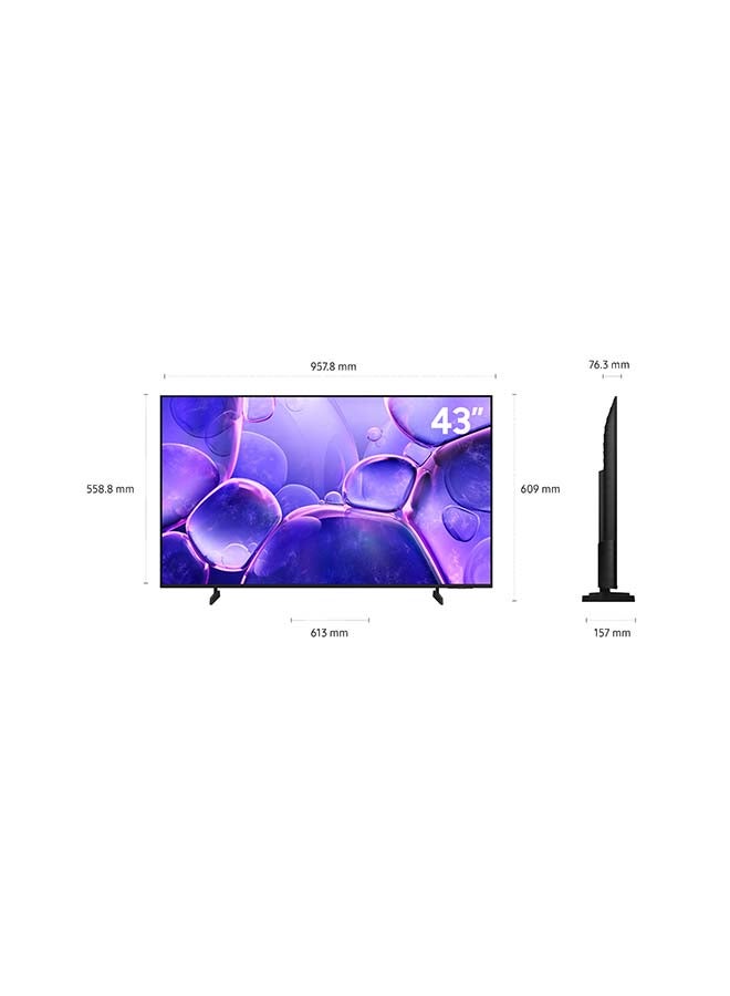 سامسونج 43 Inch UHD TV, 4K Upscaling, Secured by Knox, Free contents by TV Plus UA43U8000FUXSA black - Image 3