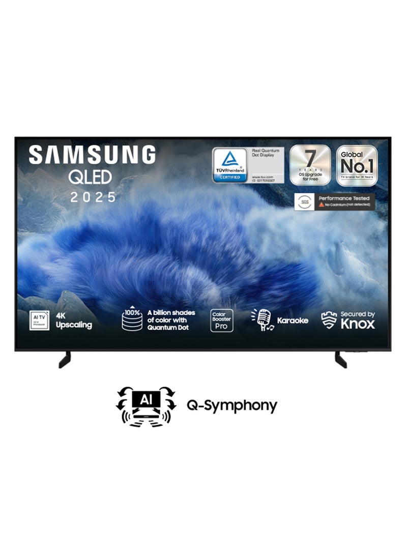 Samsung 75 Inch QLED 4K TV, 4K Upscaling, AirSlim desgin, AVA, Secured by Knox QA75Q8FAAUXSA black - Image 1