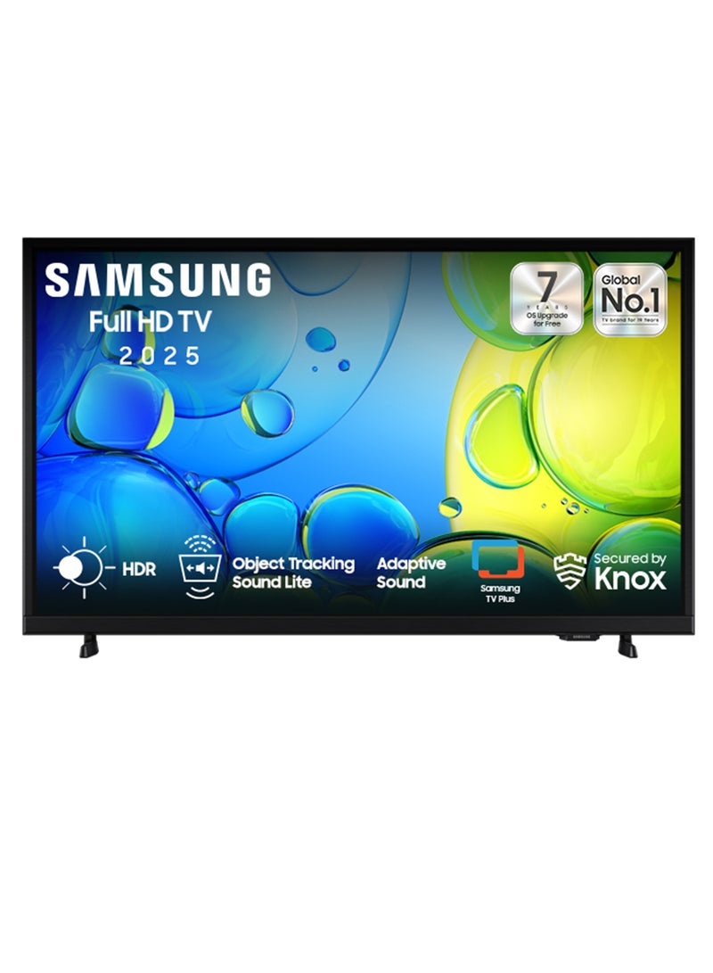 سامسونج تلفاز ذكي FHD مقاس 43 بوصة، HDR، نظام تشغيل Tizen، 60 هرتز، محتوى مجاني بواسطة TV Plus، مؤمن بواسطة Knox، سنة الطراز 2025، ضمان لمدة 2 سنة - - Image 1
