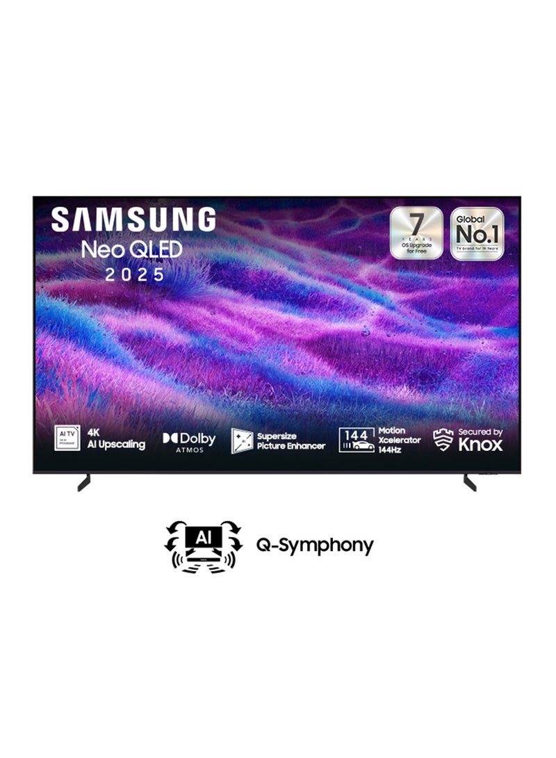 Samsung 100 Inch NEO QLED 4K TV, 4K AI Upscaling, 144Hz, Operating System Tizen, Secured By Knox, Dolby Atmos, Mini-LED, Model Year 2025, 2 Year Warranty - QA100QN80FUXSA Black - Image 1