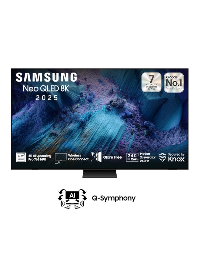 Samsung 75 Inch NEO QLED 8K TV, 8K AI Upscaling, 240Hz, Glare Free, Dolby Atmos, Mini-LED QA75QN990FUXSA black - Image 1