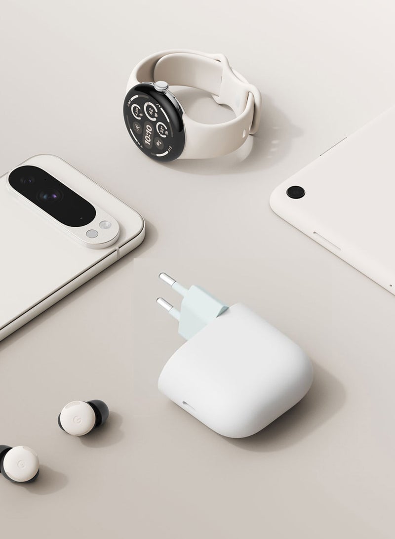 45W USB-C Power Charger Fast-Charging Pixel Phone Charger Compatible with Google Products and Other USB-C Devices White
