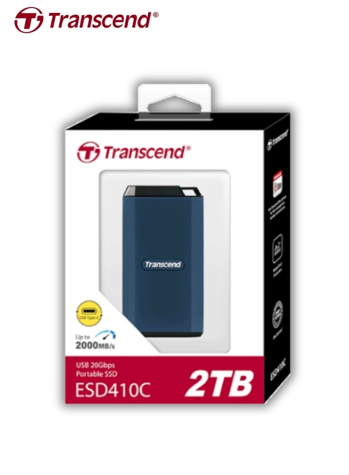 ترانسيند External SSD Portable Solid State Drive | USB 20Gbps, Type-C | TS1TESD410C 2 TB  - Image 2