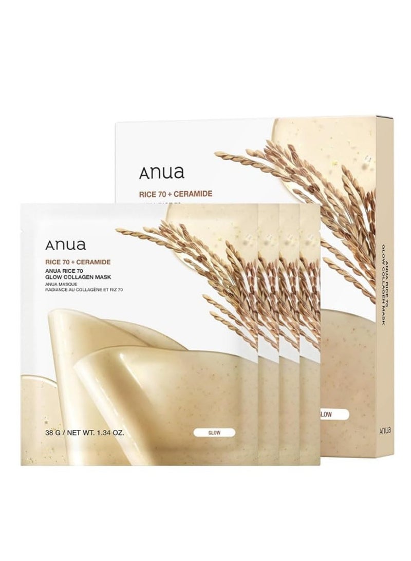 Anua Rice 70 Glow Collagen Mask 38grams - Image 1