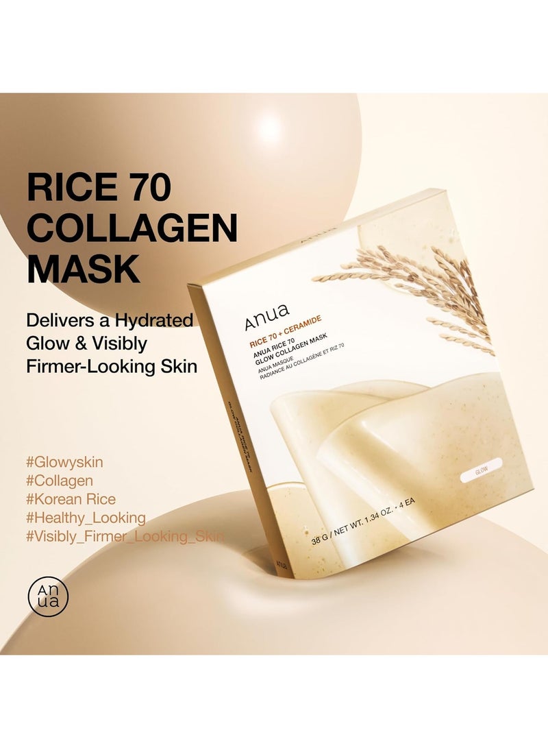 Anua Rice 70 Glow Collagen Mask 38grams - Image 2
