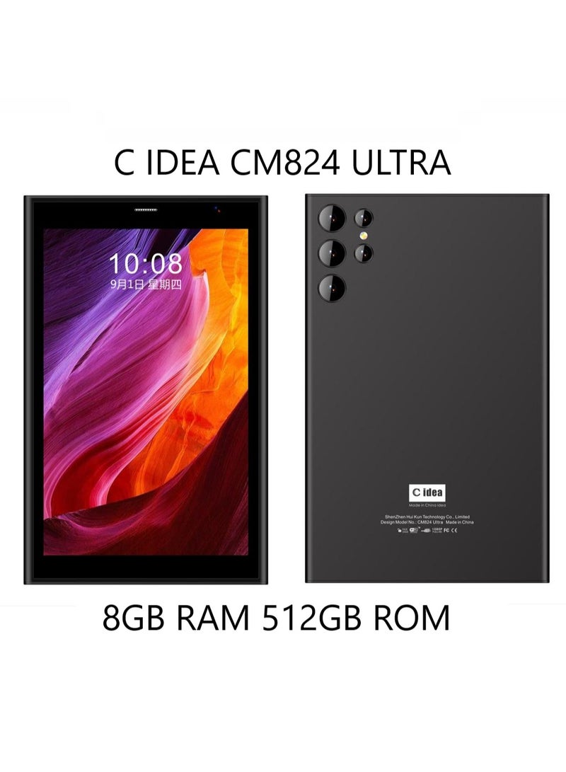 سي آيديا CM824 Ultra  8-Inch Smart Kids Tablet Single SIM 8GB RAM 512GB 5G Black - International Version  - Image 2