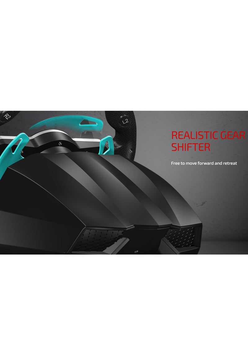 فلاشفاير - Suzuka Wheel 900R – Premium Racing Wheel with Hall Sensor Technology, 900° Adjustable Rotation, 6-Speed Shifter, Dual Vibration Motors, Multi-Platform (PS4, Xbox One, XSX/XSS, PC, Switch) – Realistic Driving Experience - Image 1