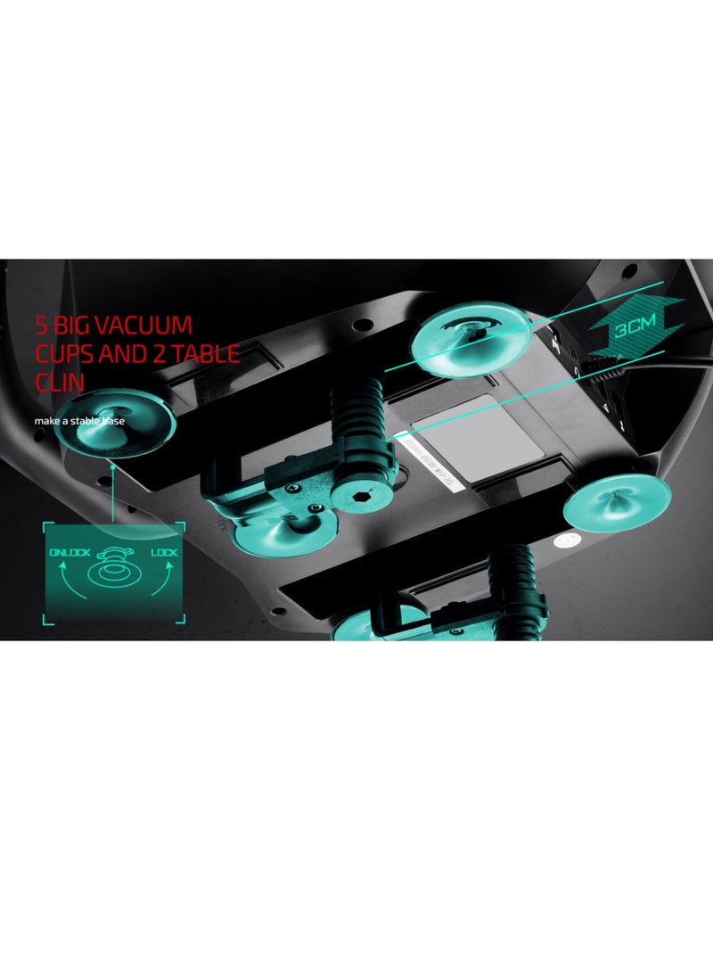 فلاشفاير - Suzuka Wheel 900R – Premium Racing Wheel with Hall Sensor Technology, 900° Adjustable Rotation, 6-Speed Shifter, Dual Vibration Motors, Multi-Platform (PS4, Xbox One, XSX/XSS, PC, Switch) – Realistic Driving Experience - Image 1