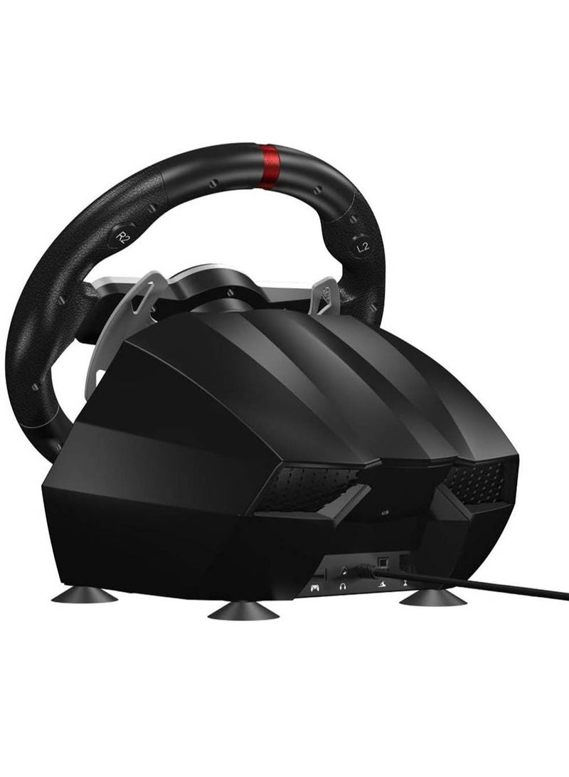 فلاشفاير - Suzuka Wheel 900R – Premium Racing Wheel with Hall Sensor Technology, 900° Adjustable Rotation, 6-Speed Shifter, Dual Vibration Motors, Multi-Platform (PS4, Xbox One, XSX/XSS, PC, Switch) – Realistic Driving Experience - Image 1