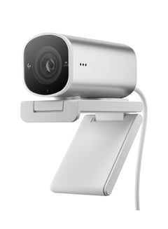 إتش بي 960 4K Streaming Webcam - Works with Zoom, Chrome & Microsoft Teams, 695J6AA#ABB silver  - Image 1