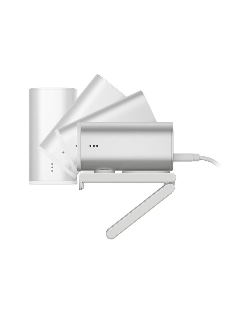 HP 960 4K Streaming Webcam - Works with Zoom, Chrome & Microsoft Teams, 695J6AA#ABB silver  - Image 5