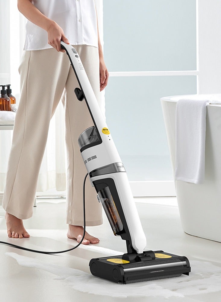 Deerma - Wet & Dry Vacuum Cleaner Double Roller Brush Head 500ml Water Tank IPX4 Waterproof Smart Vacuum Cleaner 500 ml 420 W VX20 White - Image 1