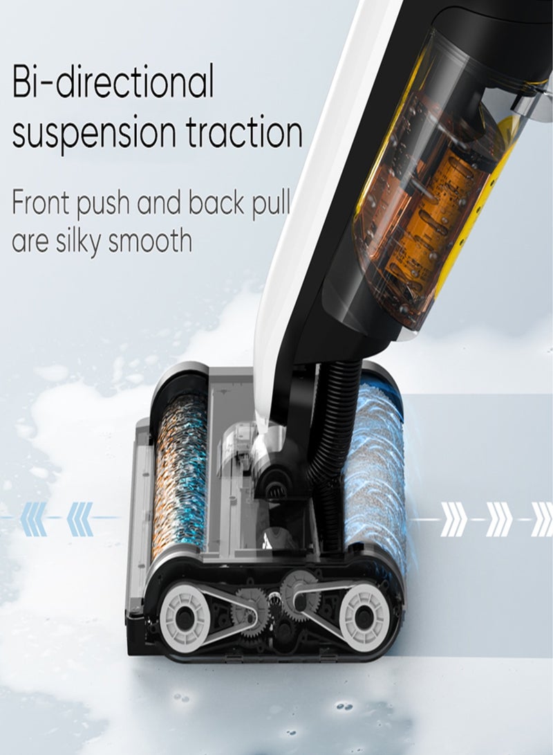 Deerma - Wet & Dry Vacuum Cleaner Double Roller Brush Head 500ml Water Tank IPX4 Waterproof Smart Vacuum Cleaner 500 ml 420 W VX20 White - Image 1