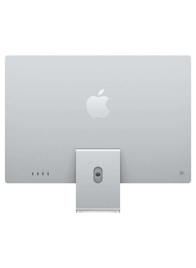 Renewed - iMac A2438 (2021) All-in-One With 24-Inch 4.5K Display, Apple M1 Processor/Dual Core/8GB RAM/256GB SSD/macOS English silver