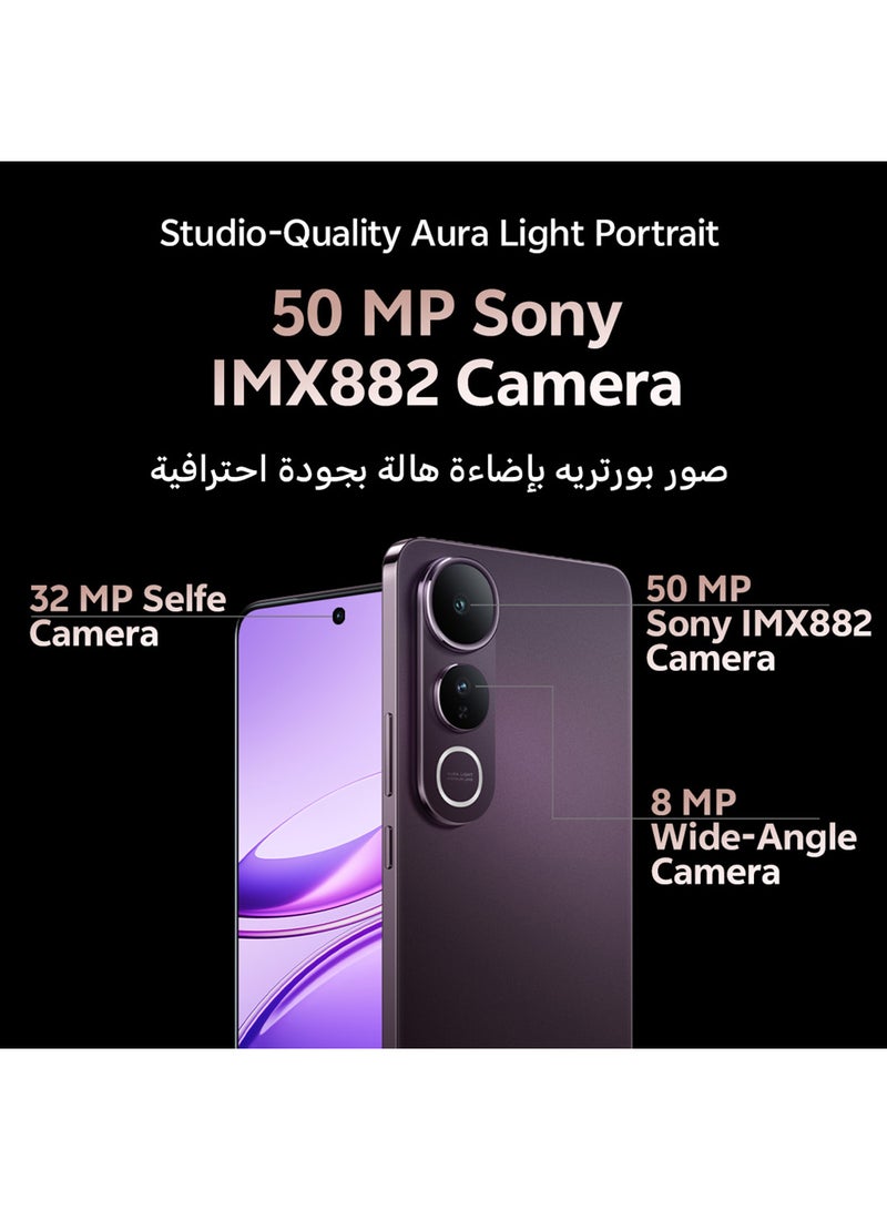 فيفو V50 لايت AI 5G ثنائي الشريحة أسود شبح 12 جيجابايت RAM 512 جيجابايت مع هدايا حصرية سماعات أذن برو، ساعة ذكية، شاحن 90 واط وضمان 24 شهر + 1 سنة استبدال الشاشة - نسخة الشرق الأوسط - Image 3