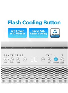Midea Window Air Conditioner 2 Ton, 21200 BTU(Nominal Capacity) Wonder AC, Inverter Compressor, WIFI Control, Silent, 24H timer, Sleep Mode 1000 W MWT4WG-24CRN1 White  - Image 3